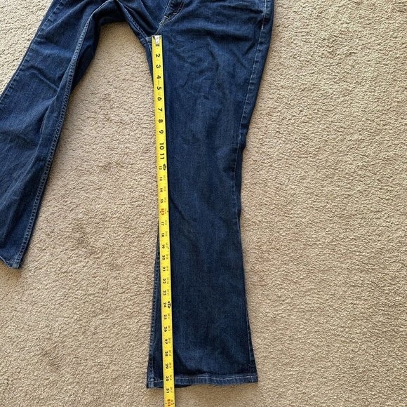 Levi 518 Jeans Womens 31x31 Superlow Bootcut Blue Dark Wash Denim Mid Rise - Picture 10 of 15